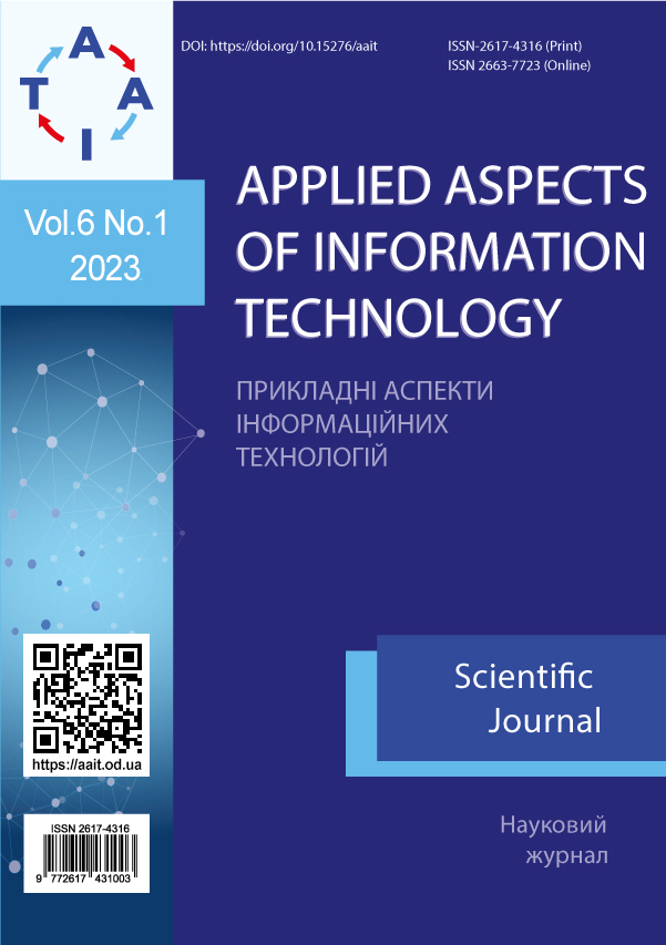 					View Vol. 6 No. 1 (2023): Applied Aspects of Information Technology
				